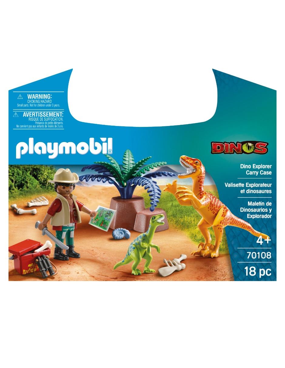 Playmobil Maletín de Dinosaurios y Explorador 70108