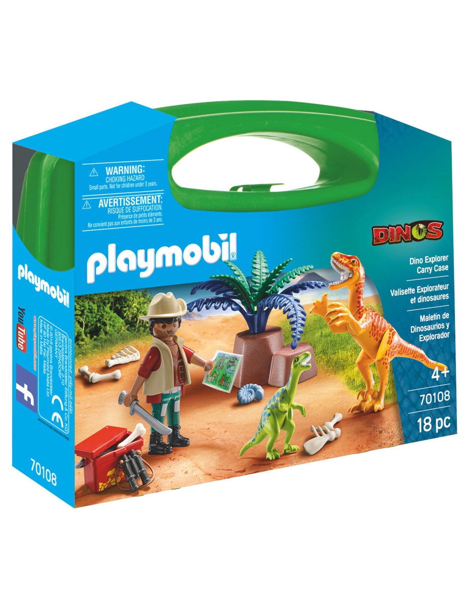 Playmobil Maletín de Dinosaurios y Explorador 70108