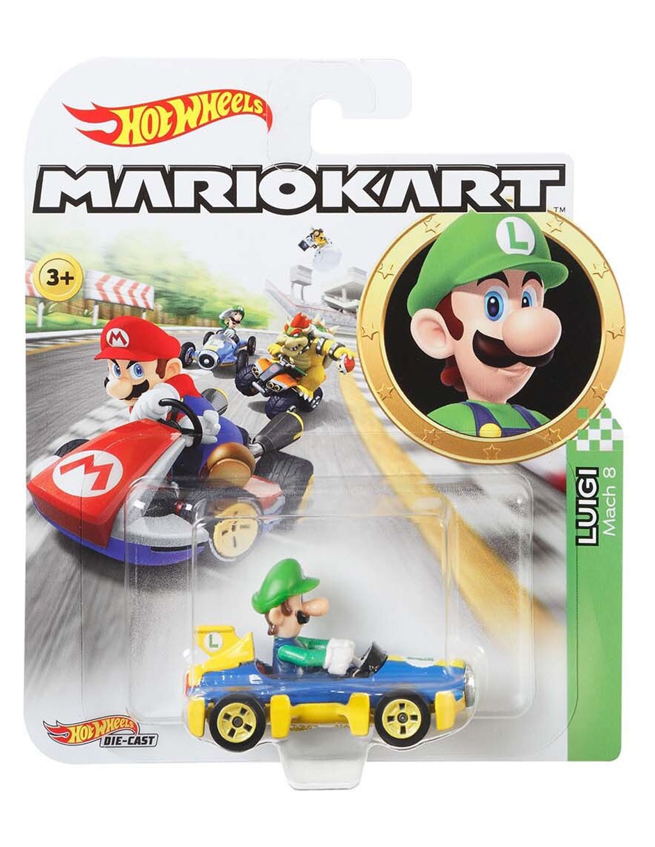 Automovil Hot Wheels Mario Kart Luigi