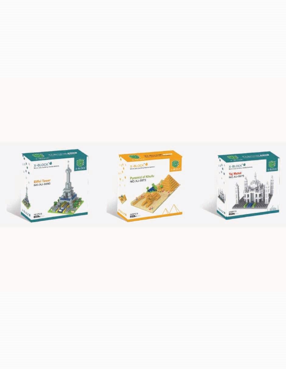 LEGO Torre Eiffel, Piramide de Khufu y Taj Mahal PK09