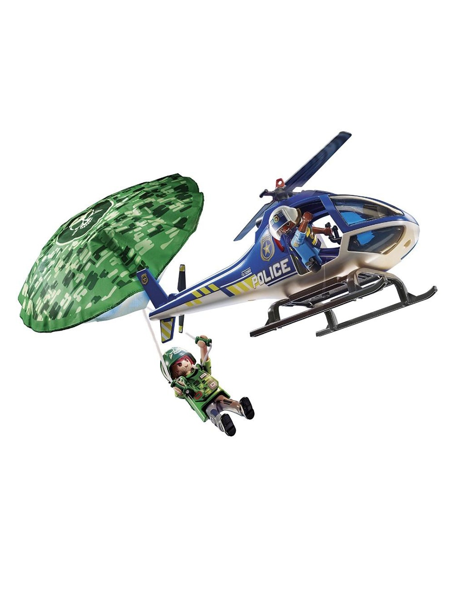 Playmobil City action Helicóptero de Policía: Persecución en Paracaídas 70569