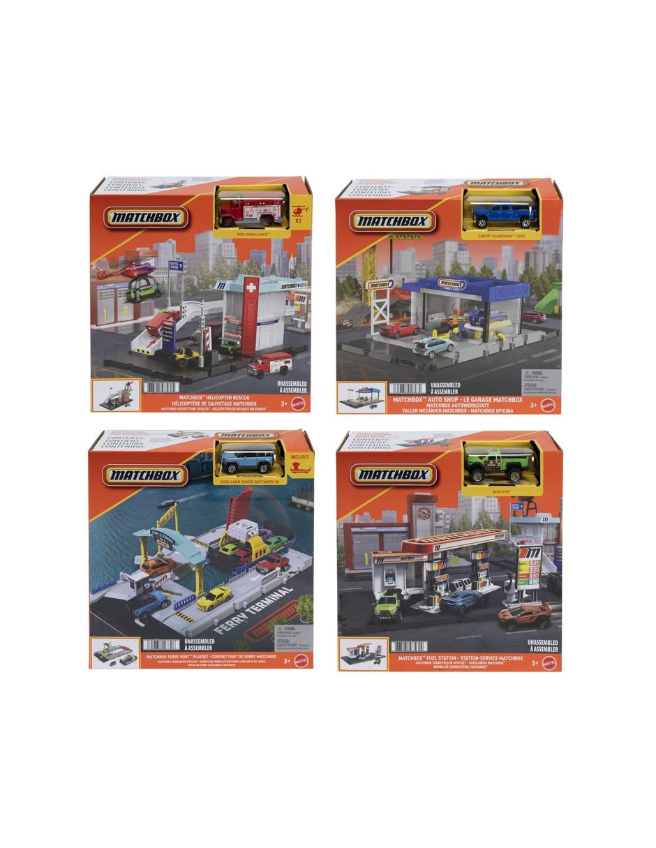 Taller de vehículos Matchbox para niño