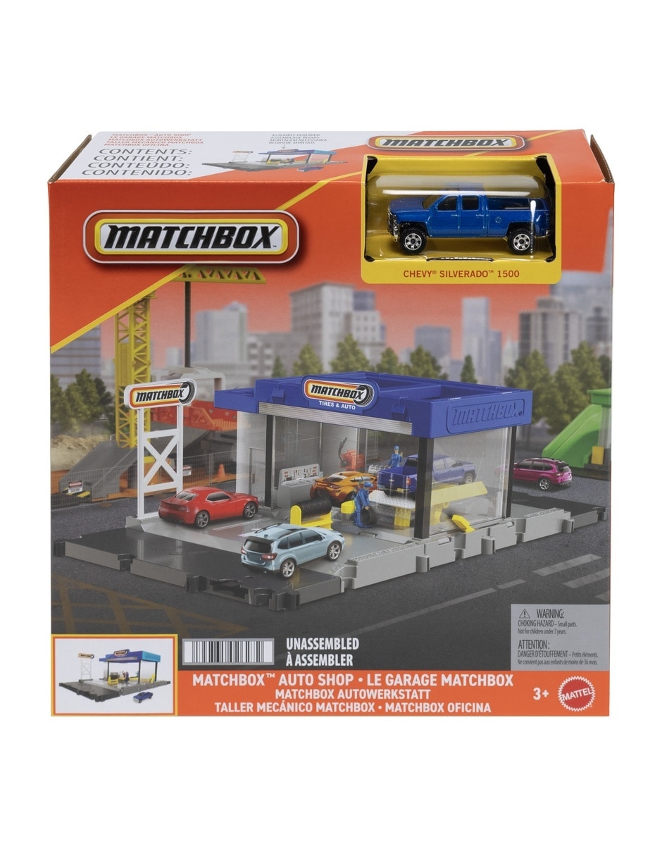 Taller de vehículos Matchbox para niño