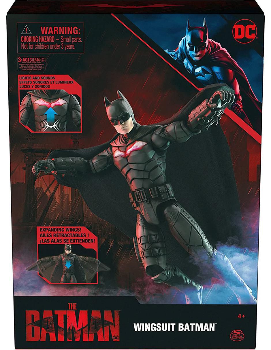 Figura de acción The Batman Spin Master con movimiento articulado DC 3