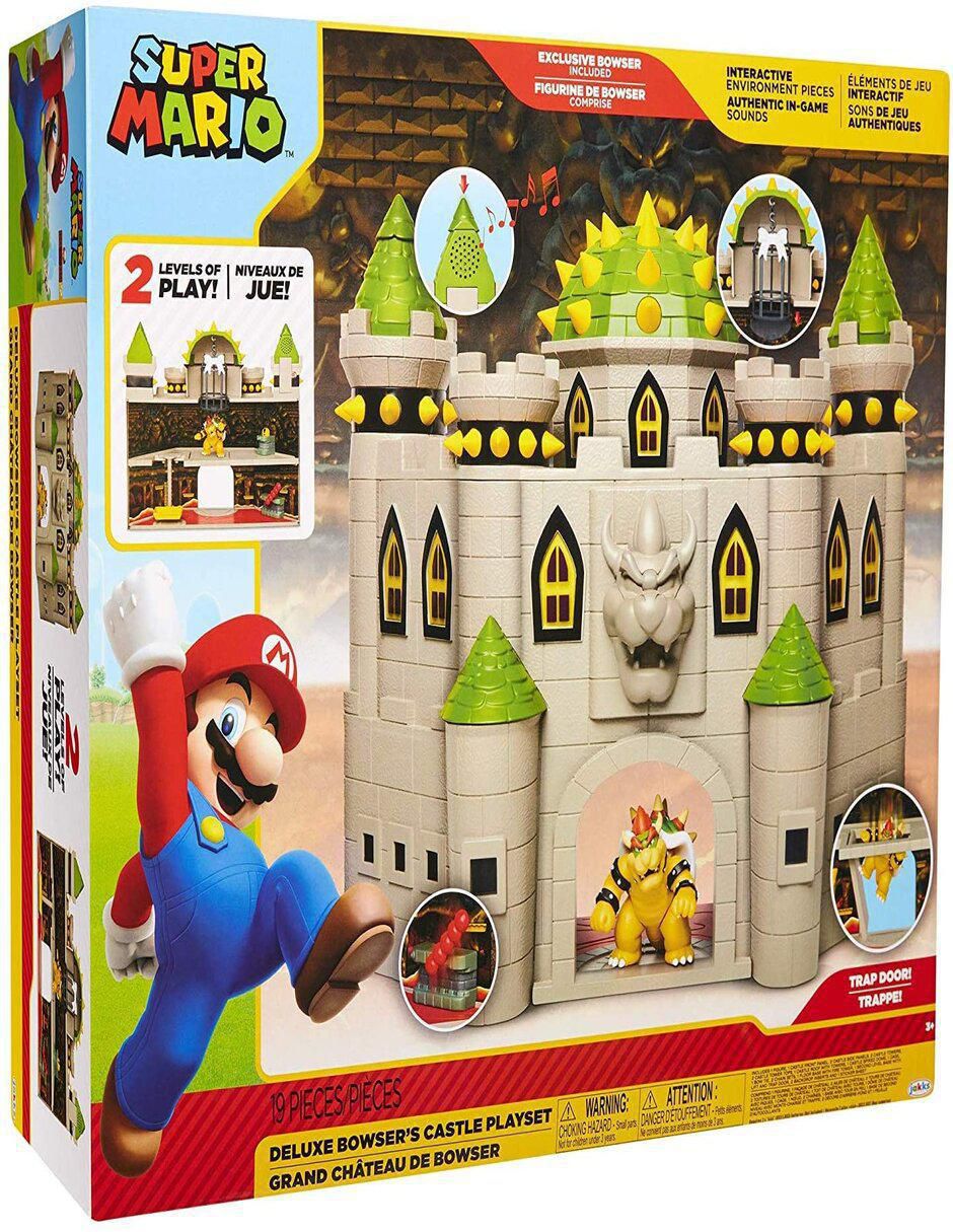 Super Mario Castillo de Bowser Deluxe Playset con sonido