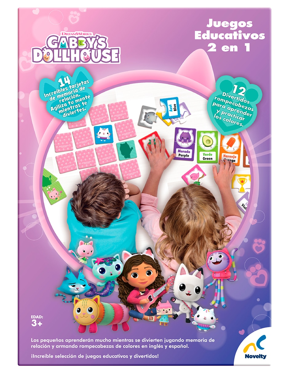 Juegos Educativos 2 en 1 Gabby's Dollhouse Novelty