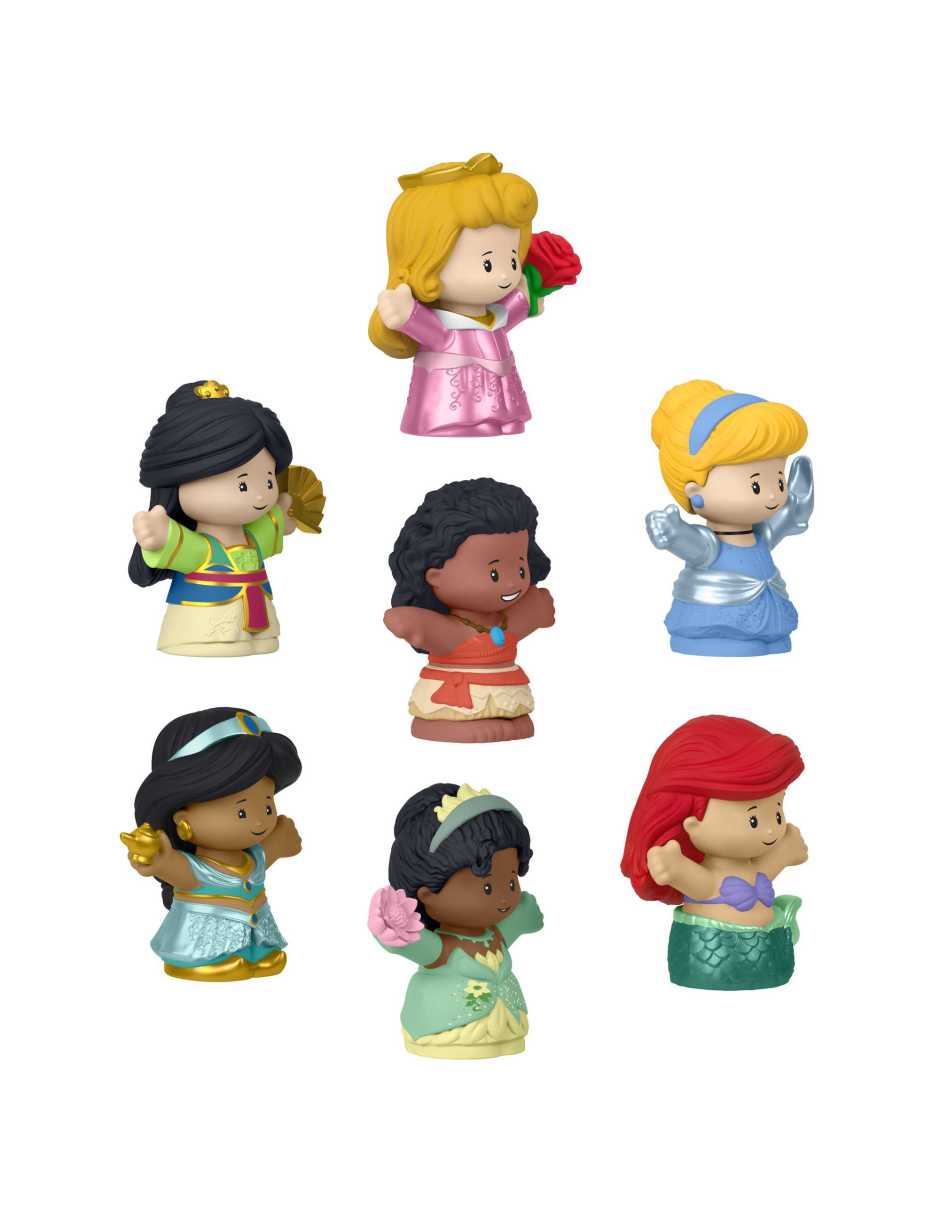 Set figuras acción articulada Little People Disney Princess Aniversario 4
