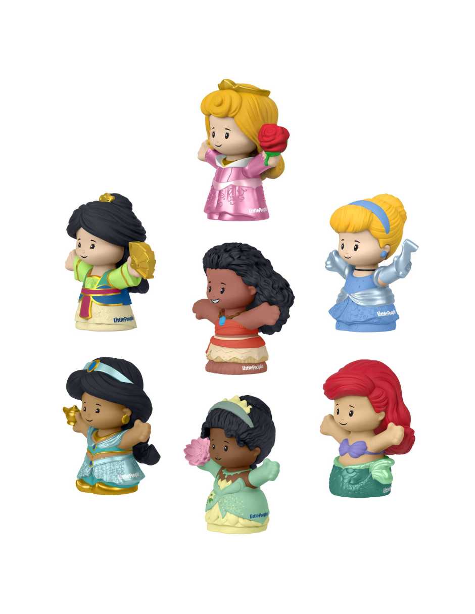 Set figuras acción articulada Little People Disney Princess Aniversario 6
