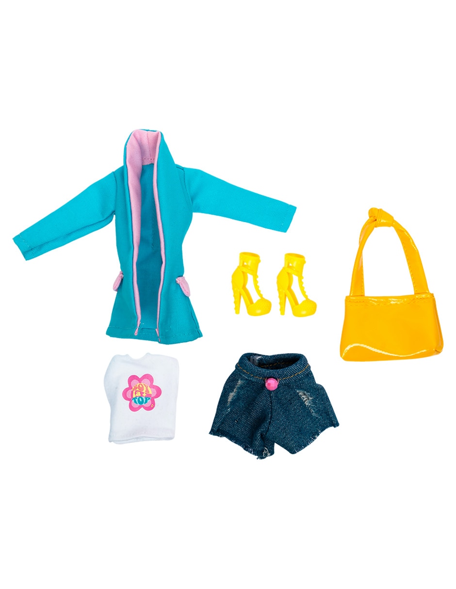 Ropa y accesorio de muñeca Conjunto saco, short y bolso Distroller