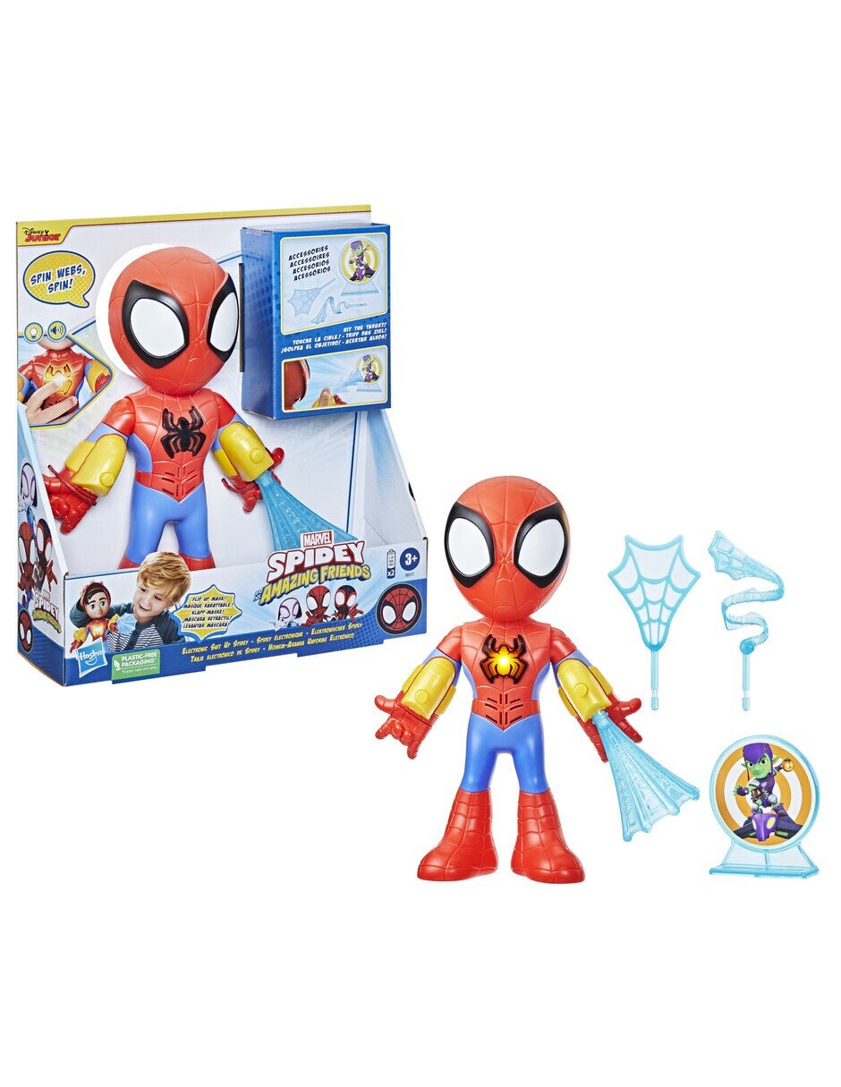 Figura de acción Spidey And His Amazing Friends Hasbro con luz y sonido articulada