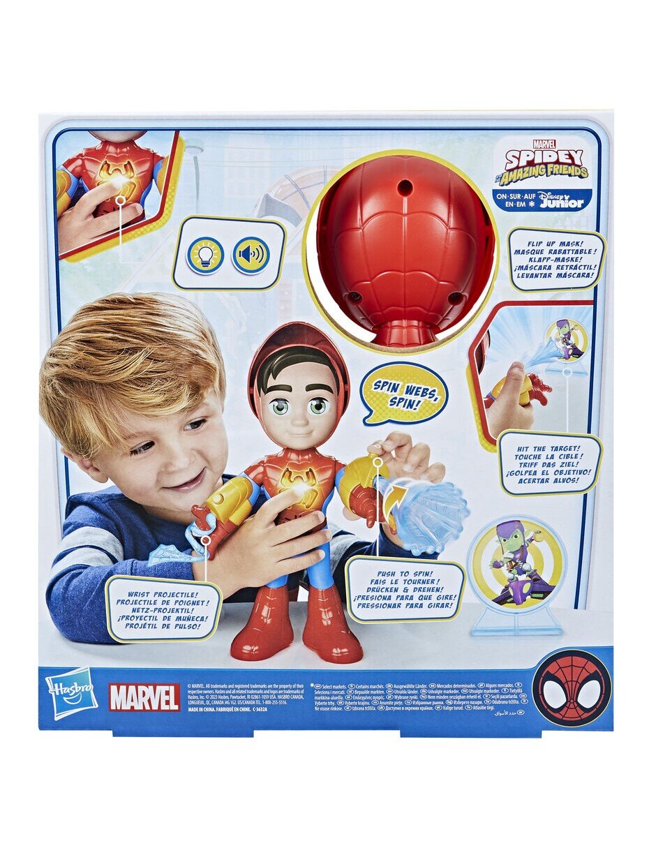 Figura de acción Spidey And His Amazing Friends Hasbro con luz y sonido articulada