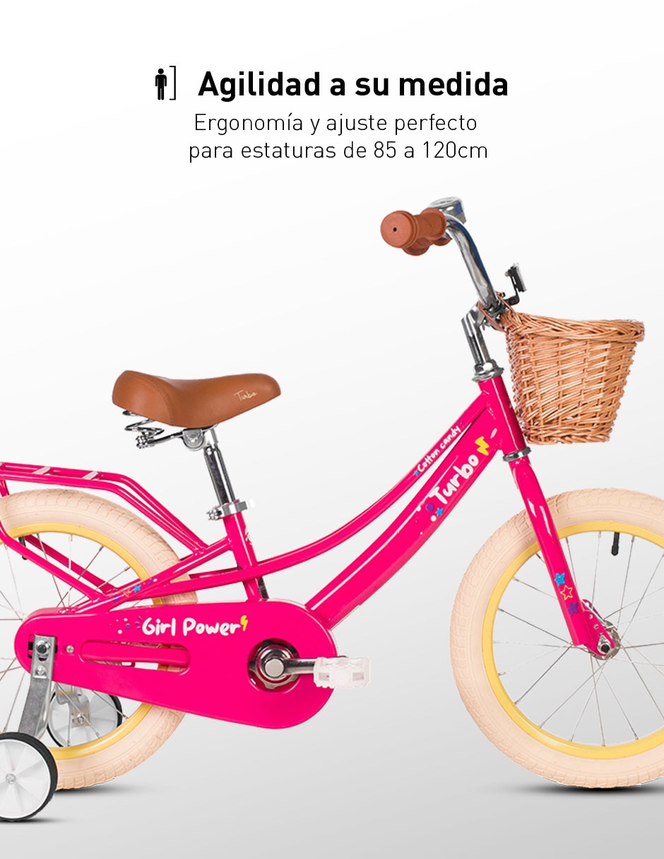 Bicicleta infantil Turbo rodada 16 para niña