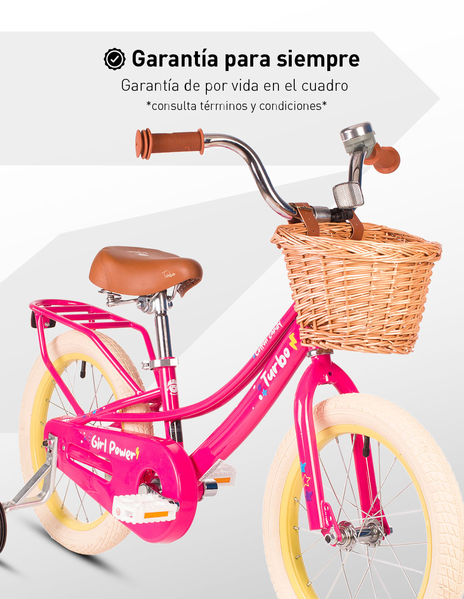 Bicicleta infantil Turbo rodada 16 para niña