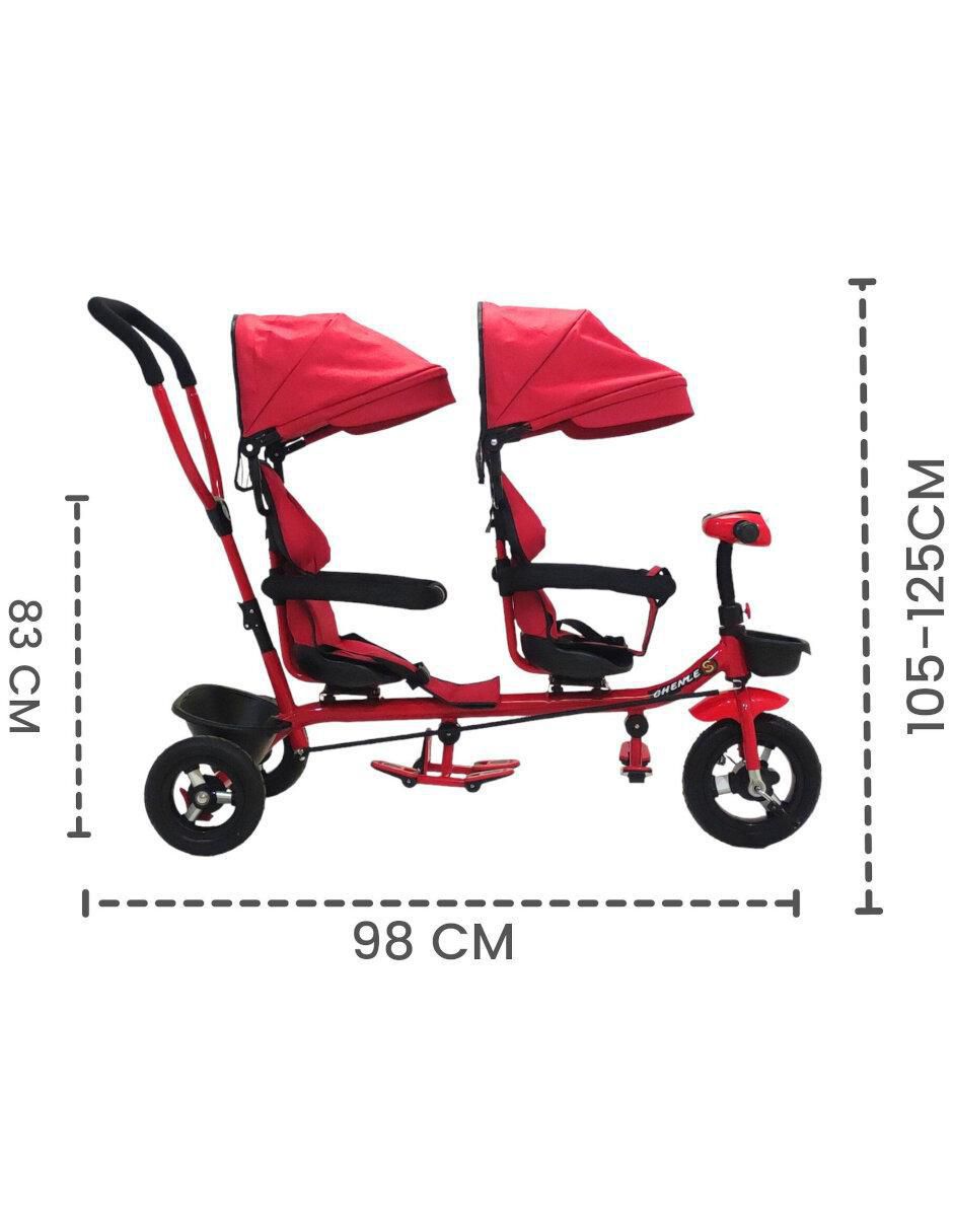 Triciclo rodada 10 Gemelar Doble unisex 8