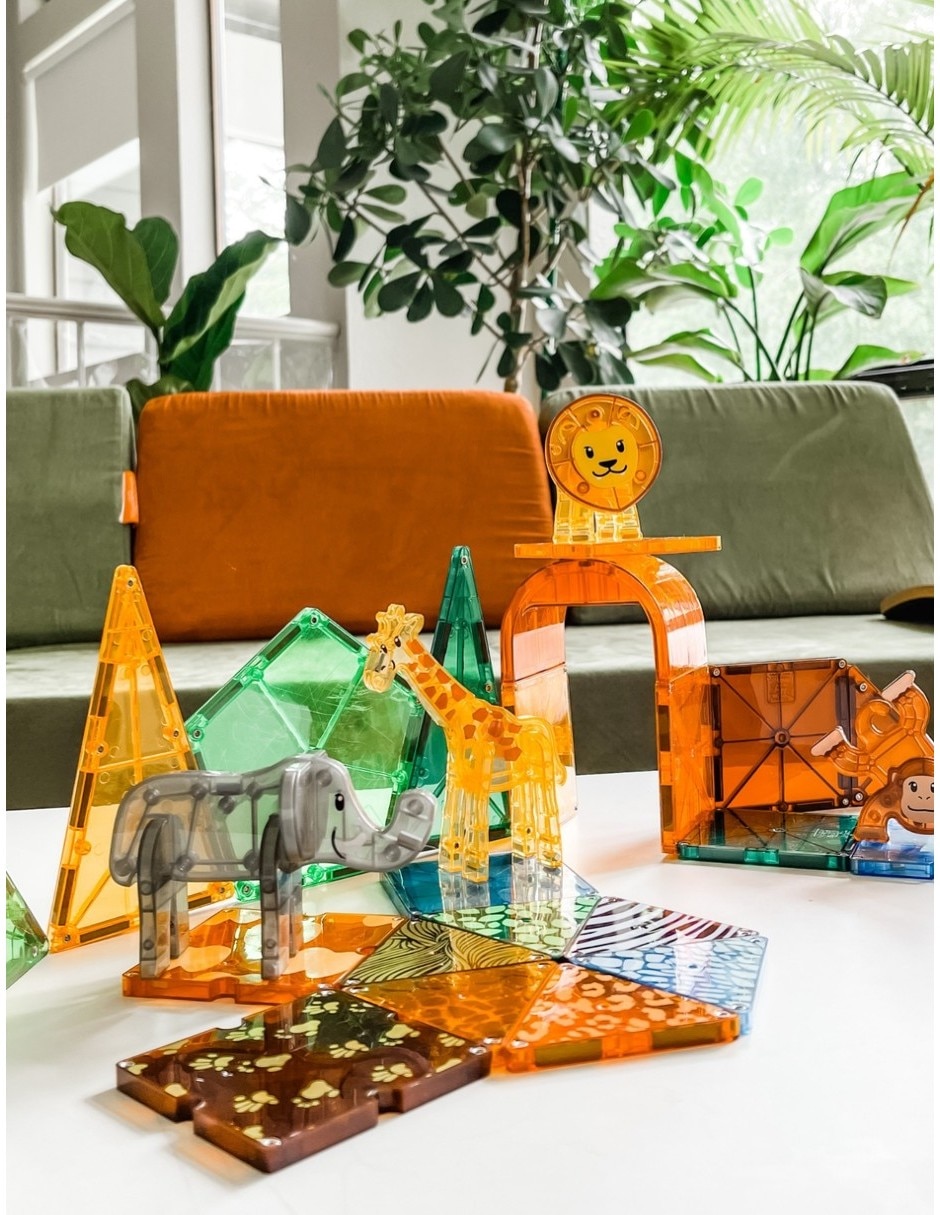 Magna-Tiles Safari Animals 20925 Clear Colors 2