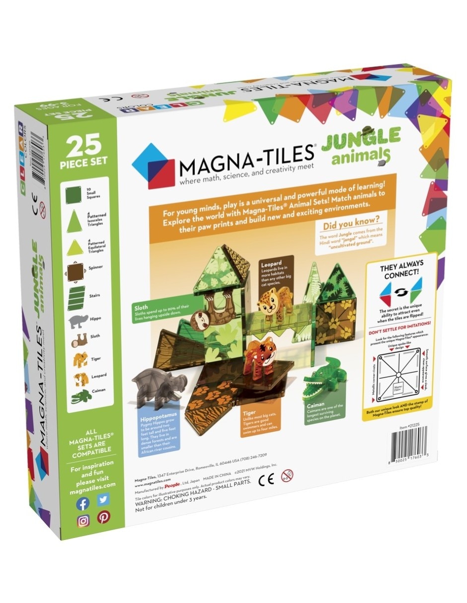 Magna-Tiles Jungle Animals 21225 Clear Colors 5