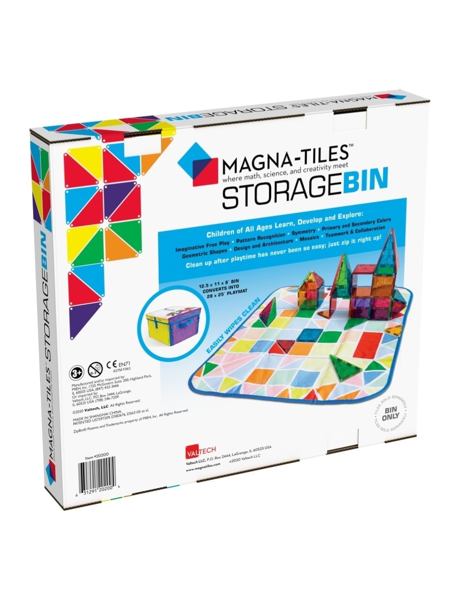 Magna-Tiles Cesta De Almacenaje Y Tapete De Juego 2 En 1 20200 Magna-Tiles 3