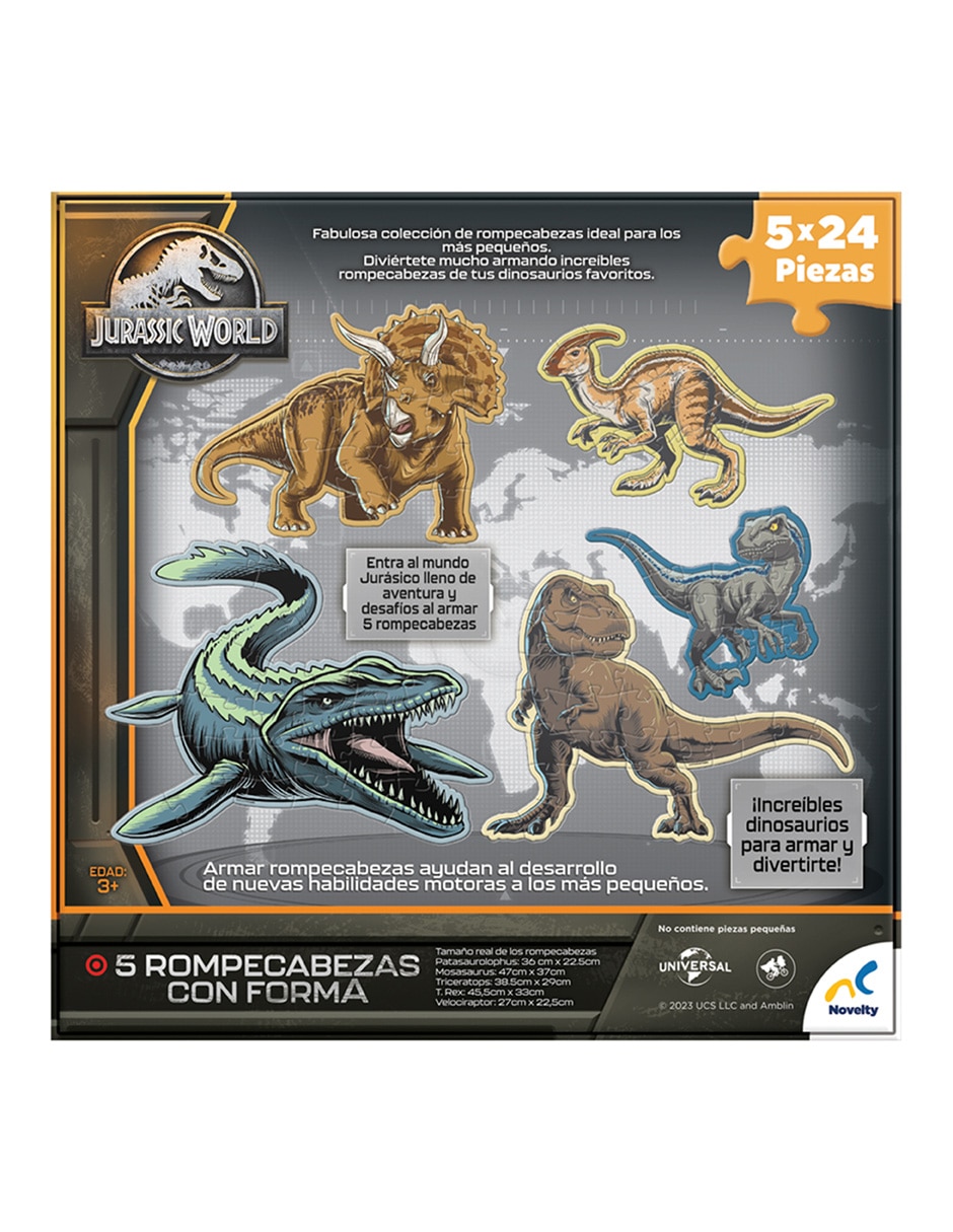 Rompecabezas Dinosaurios prehistóricos Novelty 120 piezas