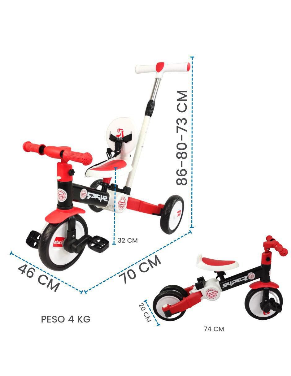 Triciclo rodada 10 4 en 1 unisex 8