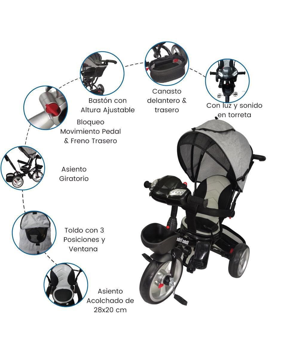 Triciclo rodada 10 asiento 360 luz y sonido 3