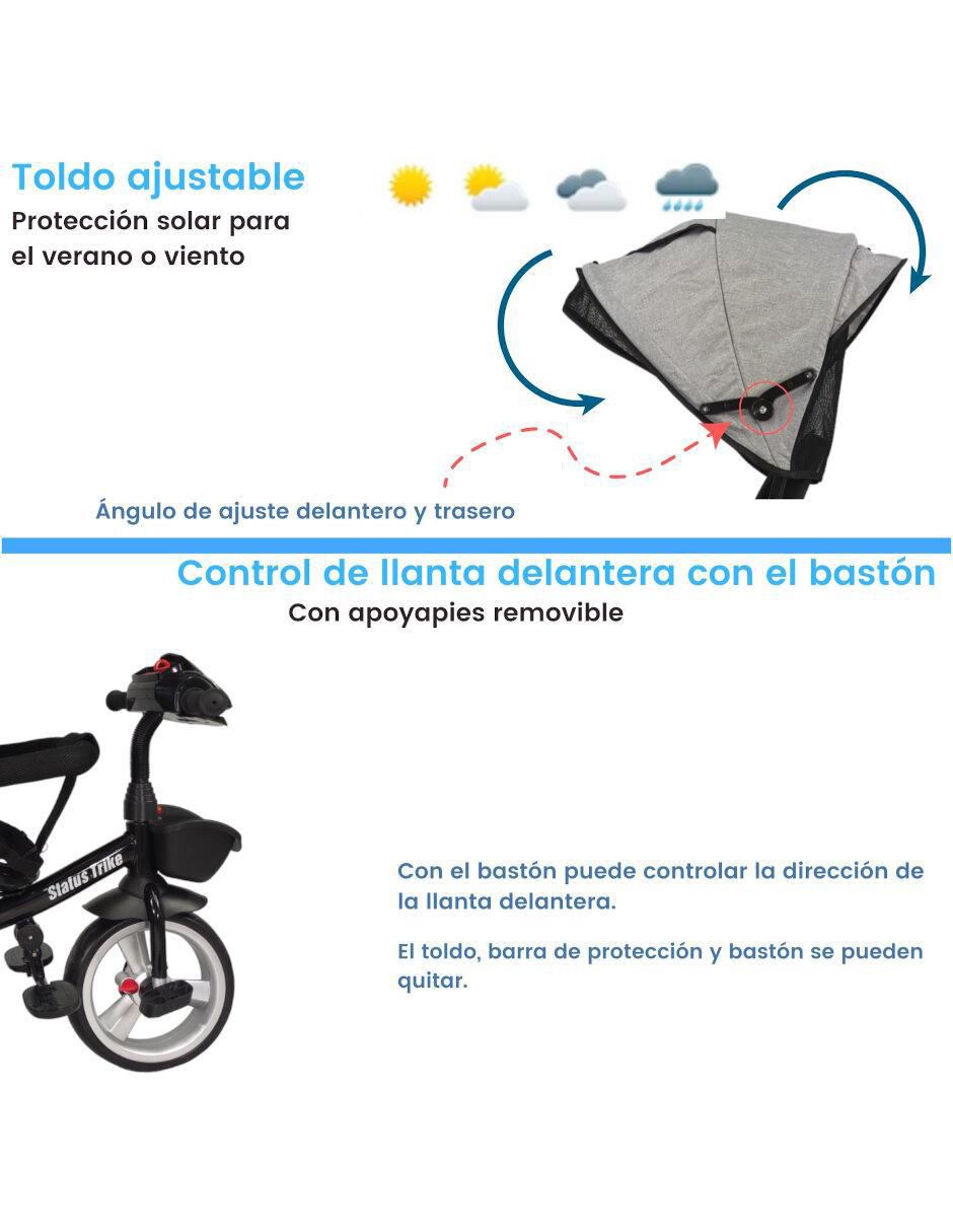 Triciclo rodada 10 asiento 360 luz y sonido 5
