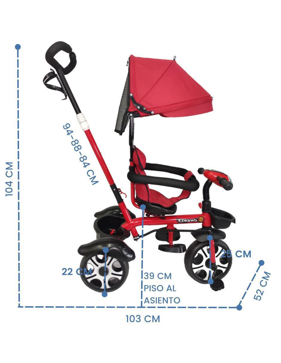 Triciclo The Baby Shop rodada 10 unisex