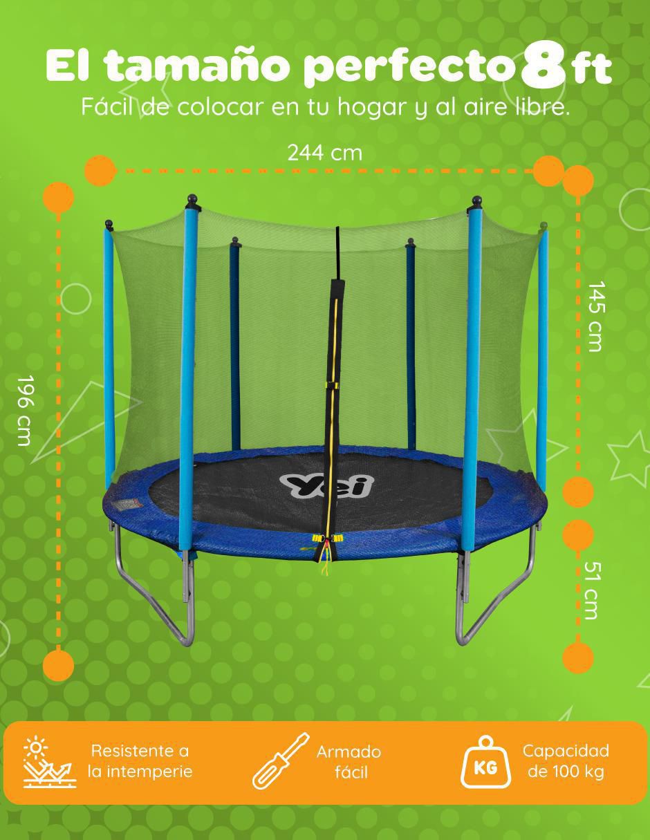 Trampolín YEI 8ft