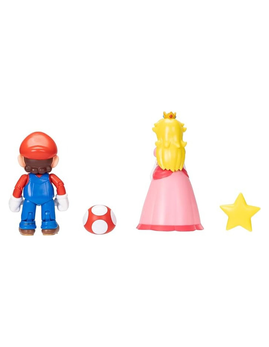 Set figuras acción Super Mario Mario & Princesa Peach Jakks Pacific