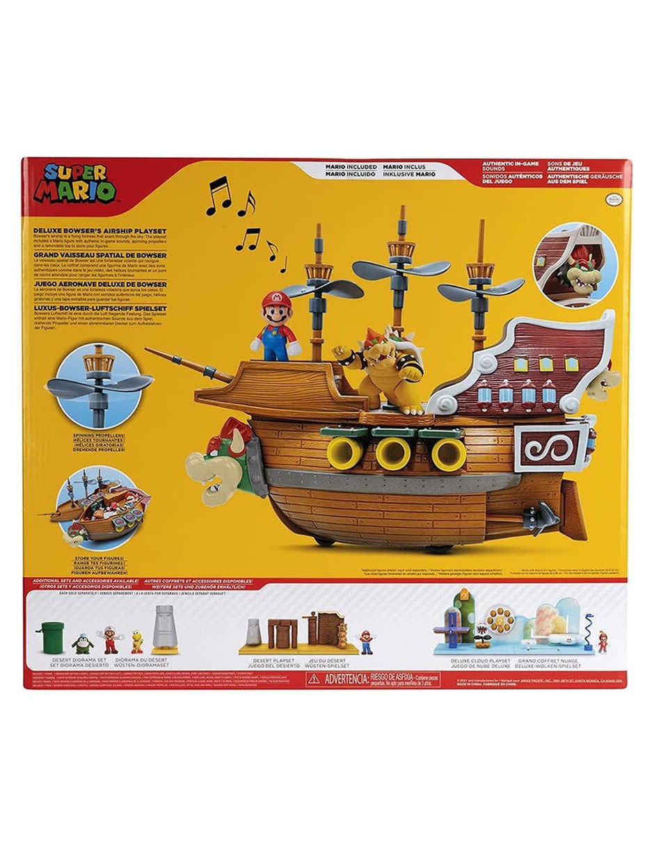 Juego Aeronave Deluxe De Bowser Jakks Pacific de Super Mario