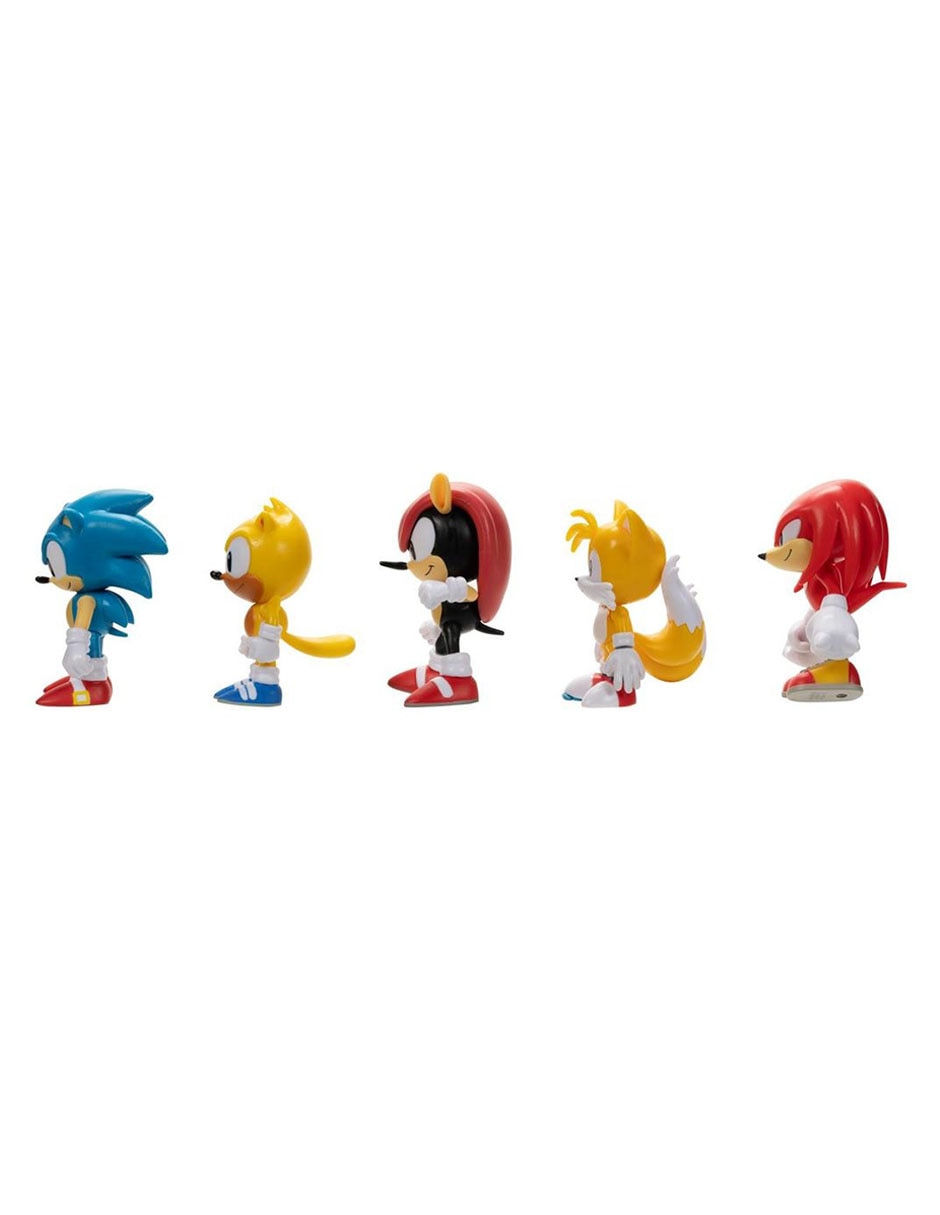 Set figuras acción Sonic The Hedgehog Ray, Knuckles, Tails y Mighty articuladas 2