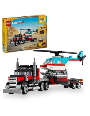 LEGO Camión Plataforma Con Helicóptero 3 En 1 31146 Lego Creator