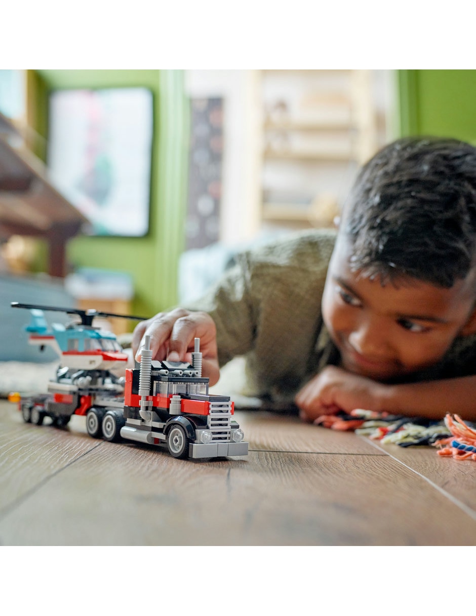 LEGO Camión Plataforma Con Helicóptero 3 En 1 31146 Lego Creator 5