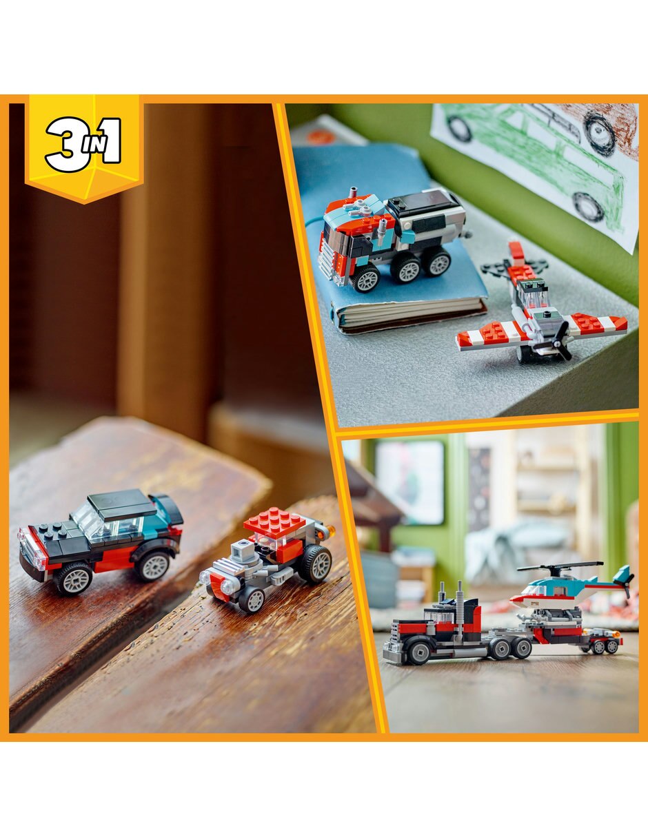 LEGO Camión Plataforma Con Helicóptero 3 En 1 31146 Lego Creator 8