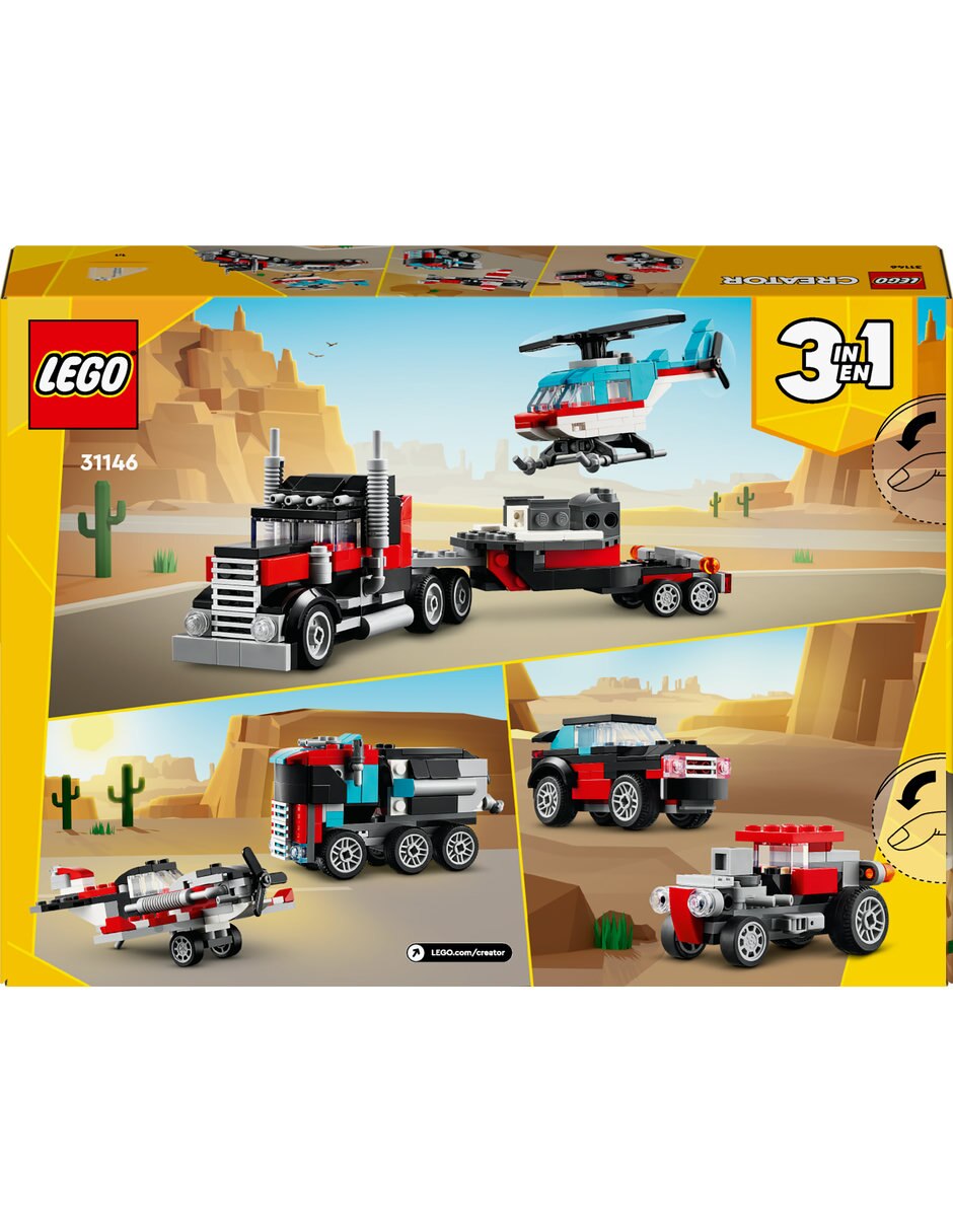 LEGO Camión Plataforma Con Helicóptero 3 En 1 31146 Lego Creator 9
