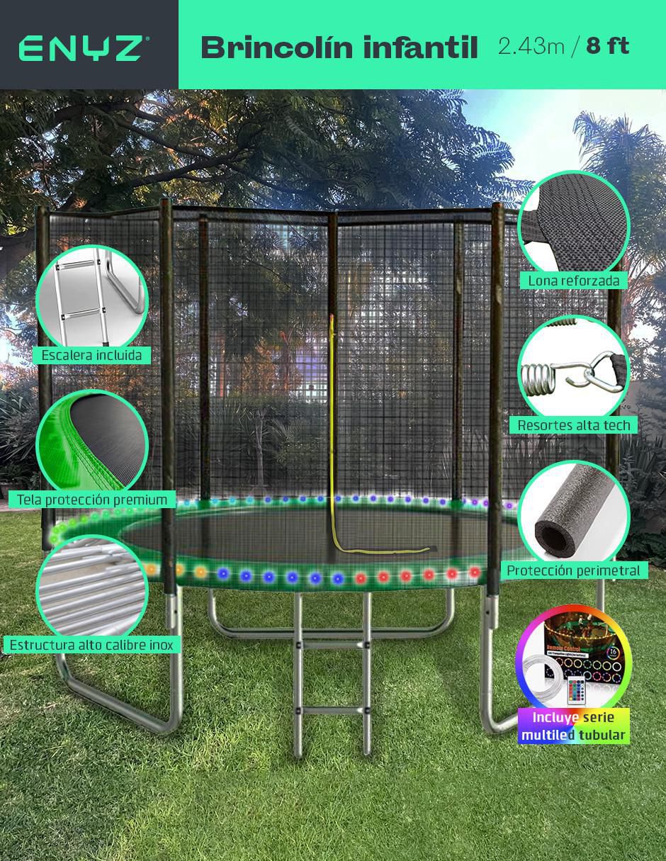 Trampolín Brincolín con Luces Led 7
