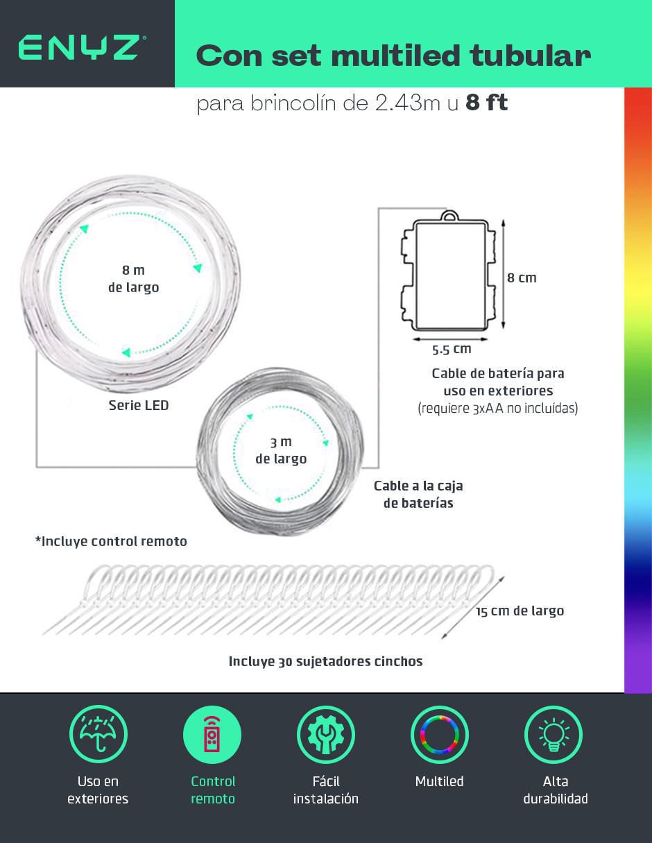 Trampolín Brincolín con Luces Led 9