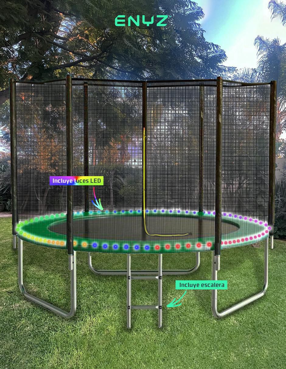 Trampolín Brincolín con Luces Led 8