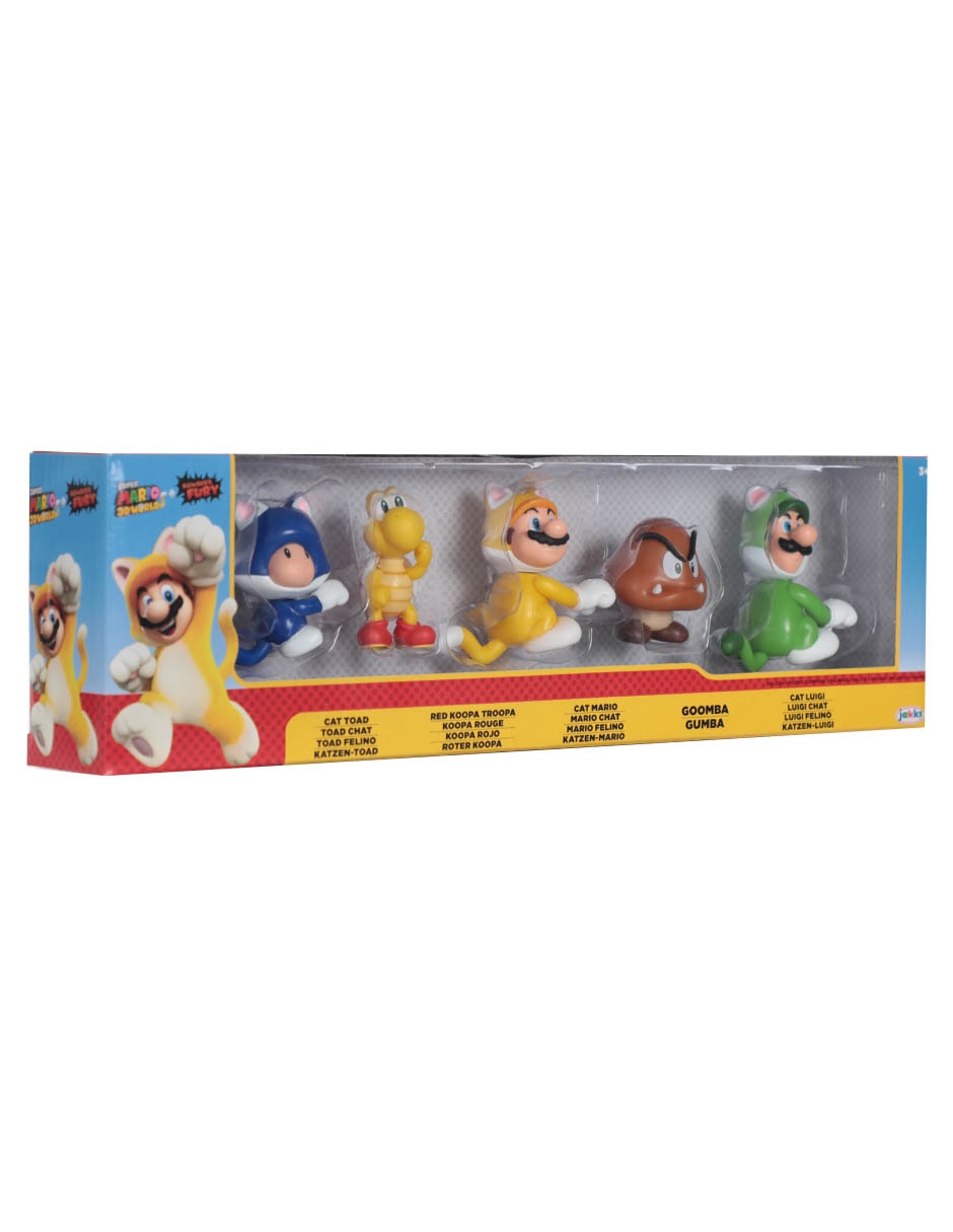 Set figuras acción Super Mario 3D World Super Mario