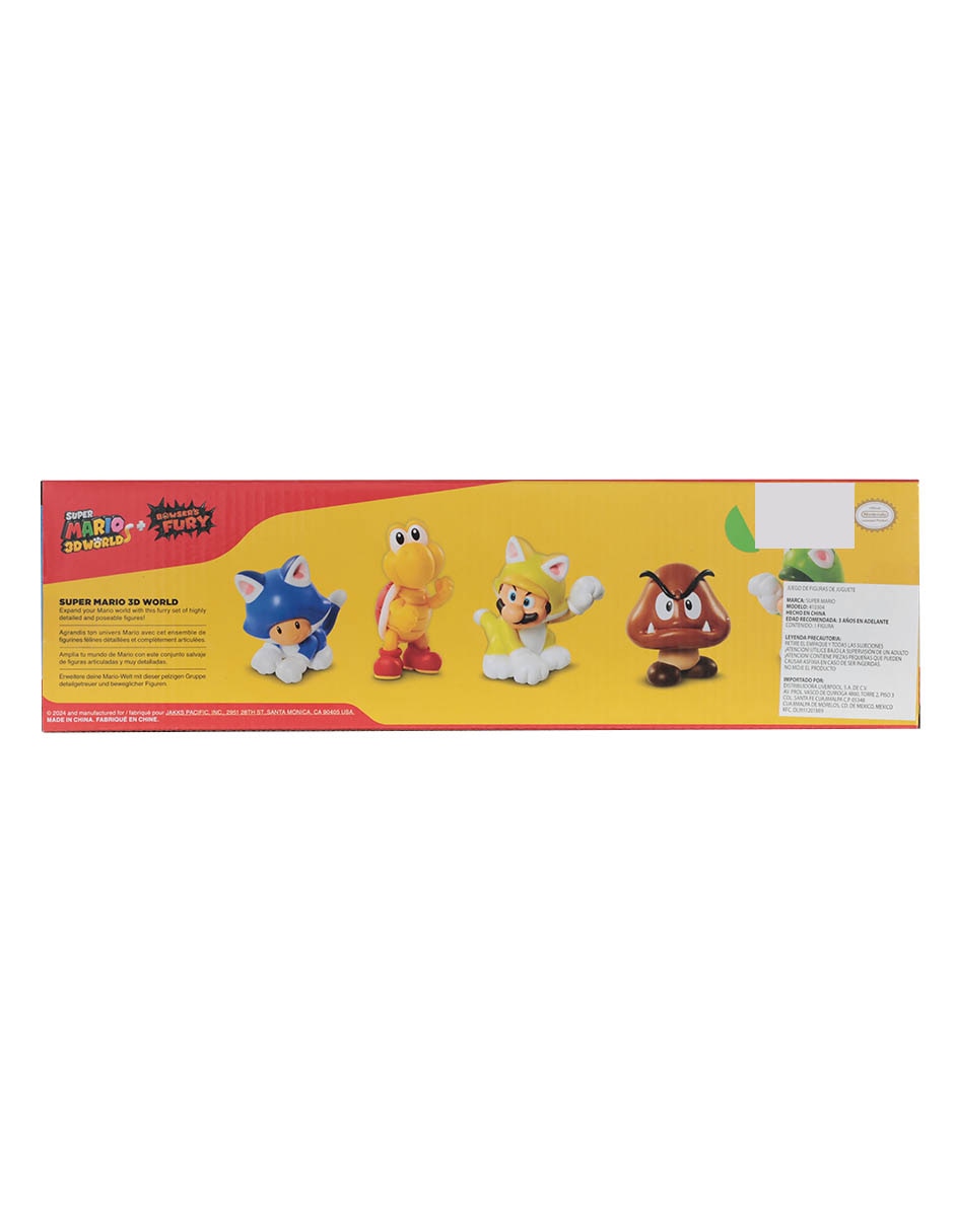 Set figuras acción Super Mario 3D World Super Mario