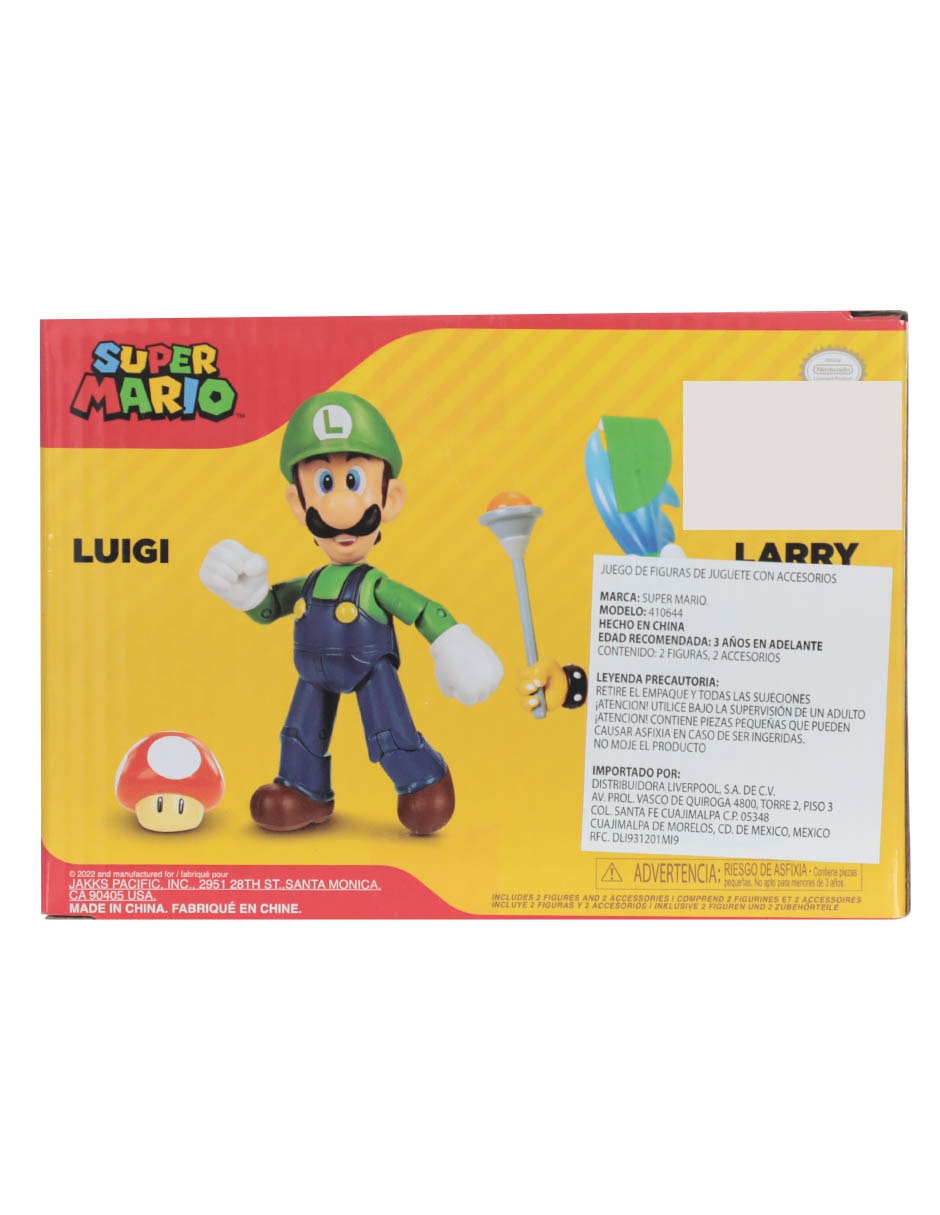 Set figuras acción articulada Super Mario Luigi y Larry Collectors