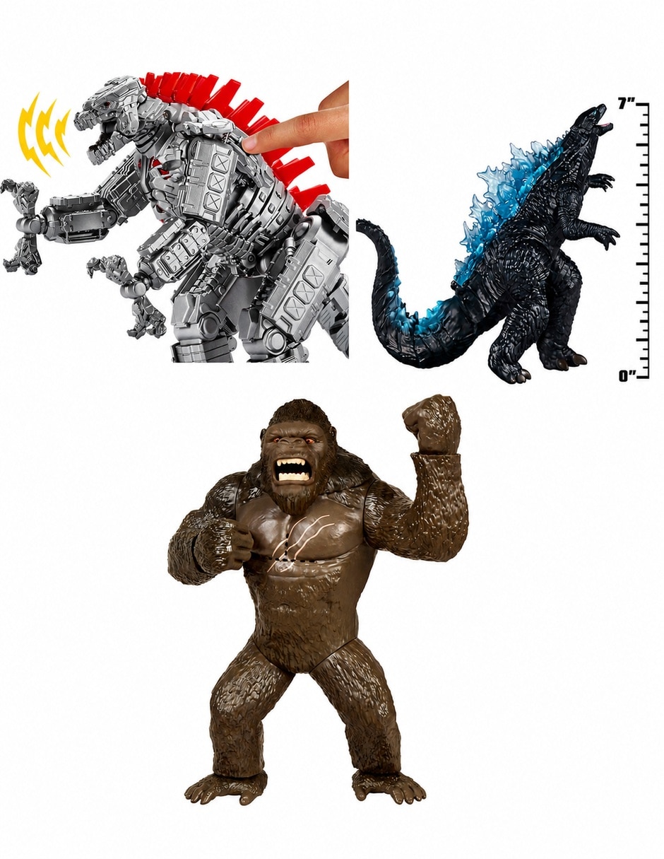 Figura de acción caja sorpresa Godzilla vs Kong: The New Empire con sonido