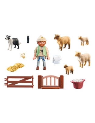 Playmobil Pastor Con Rebaño De Ovejas 71444 Country