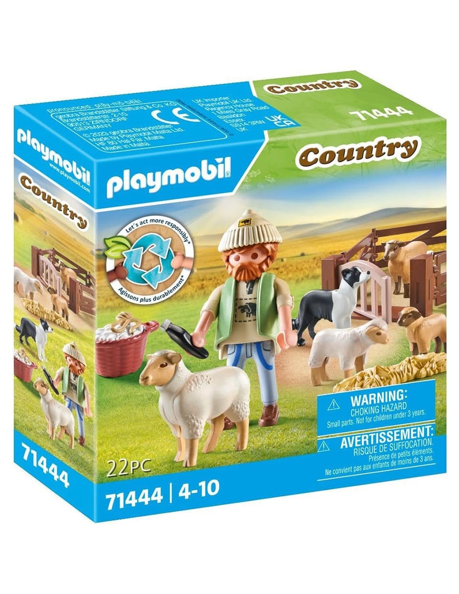 Playmobil Pastor Con Rebaño De Ovejas 71444 Country 3