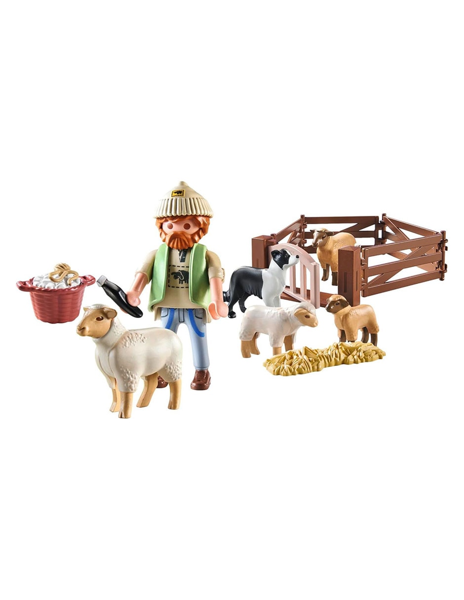 Playmobil Pastor Con Rebaño De Ovejas 71444 Country 5