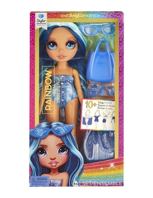Muñeca fashion rainbow swim & style