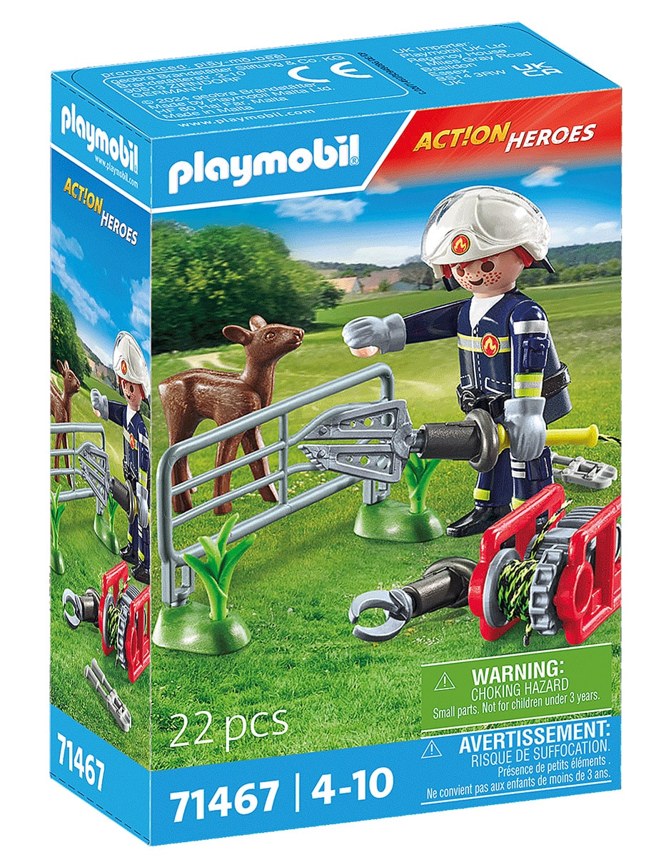 Playmobil Cuerpo De Bomberos De Rescate De Animales 71467 Fire Brigade 3