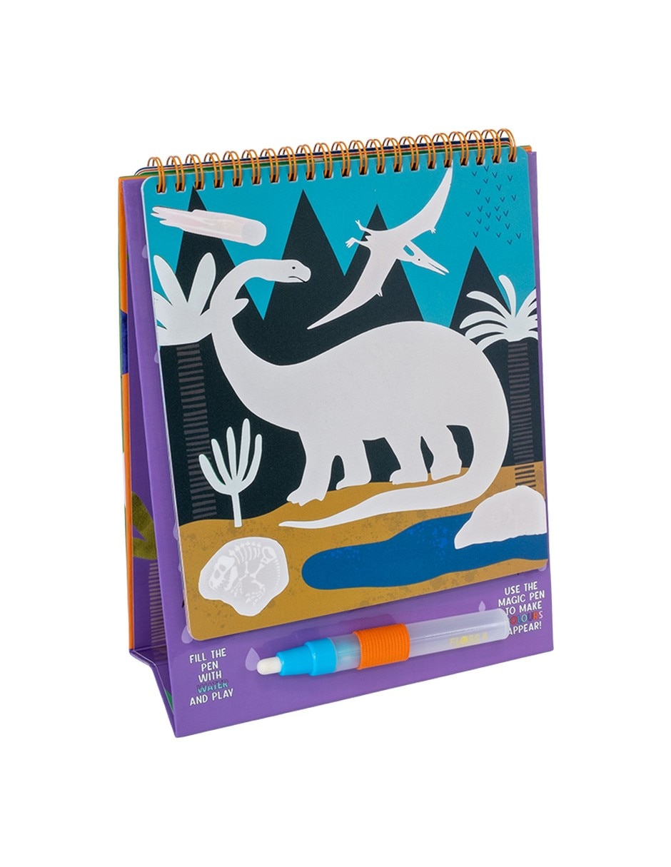 Libreta Mágica Reutilizable Pinta con Agua, Dinosaurios Floss & Rock