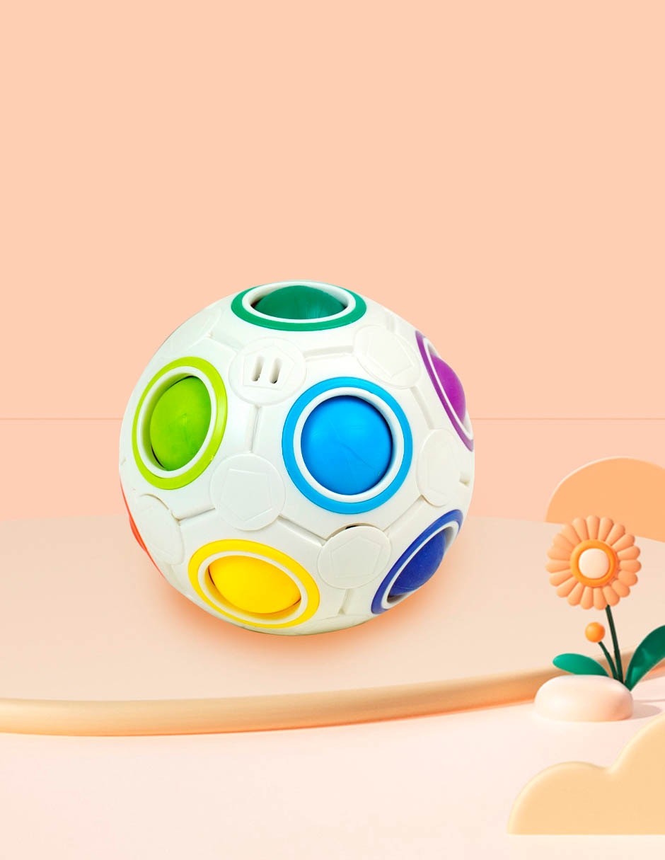 Rainbow Ball Cube juego de destreza unisex 2