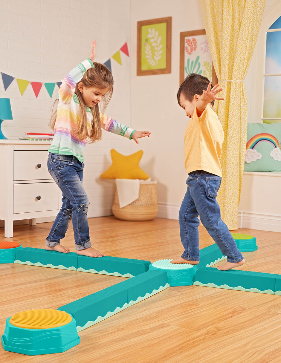 Balance & Build Set Sensory Balance Beam Battat juego didáctico infantil unisex