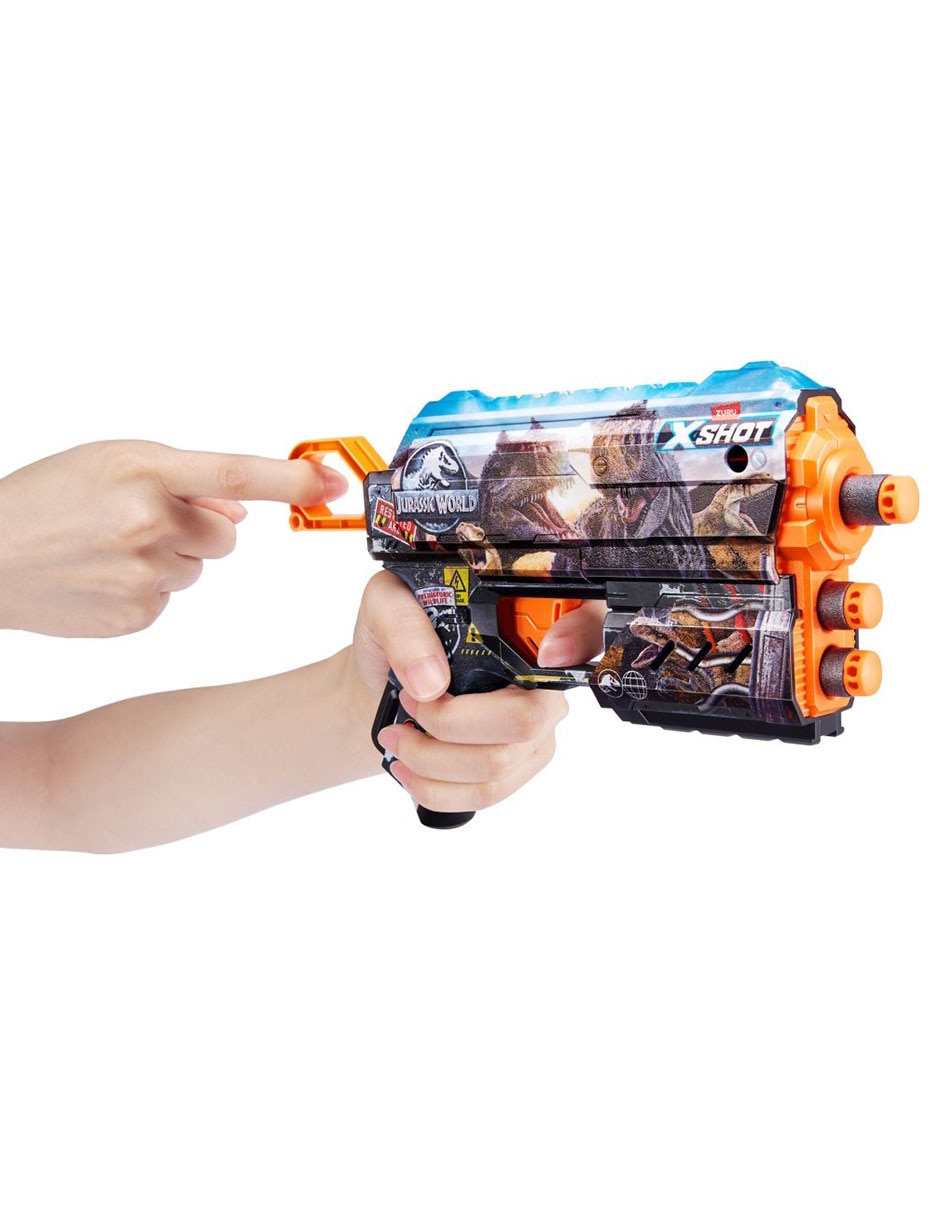 Lanzadardos Zuru X-Shot Skins Flux Jurassic World